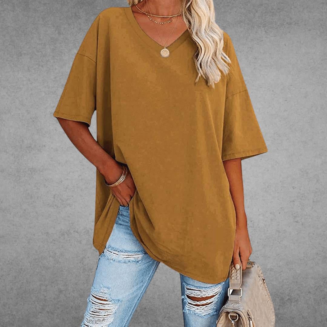 Nikita | Stilfuld Oversized V-Neck T-shirt