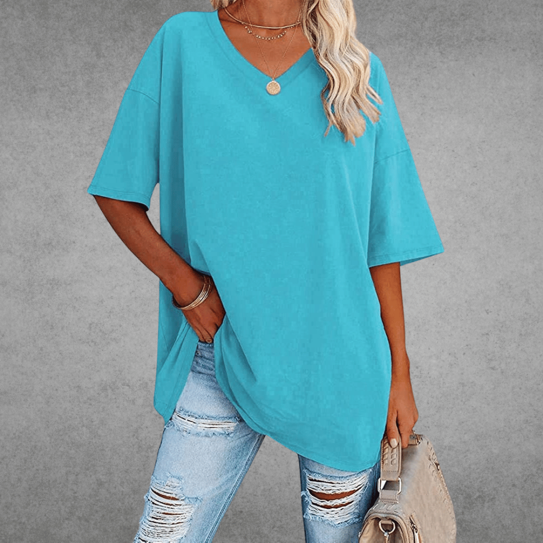 Nikita | Stilfuld Oversized V-Neck T-shirt